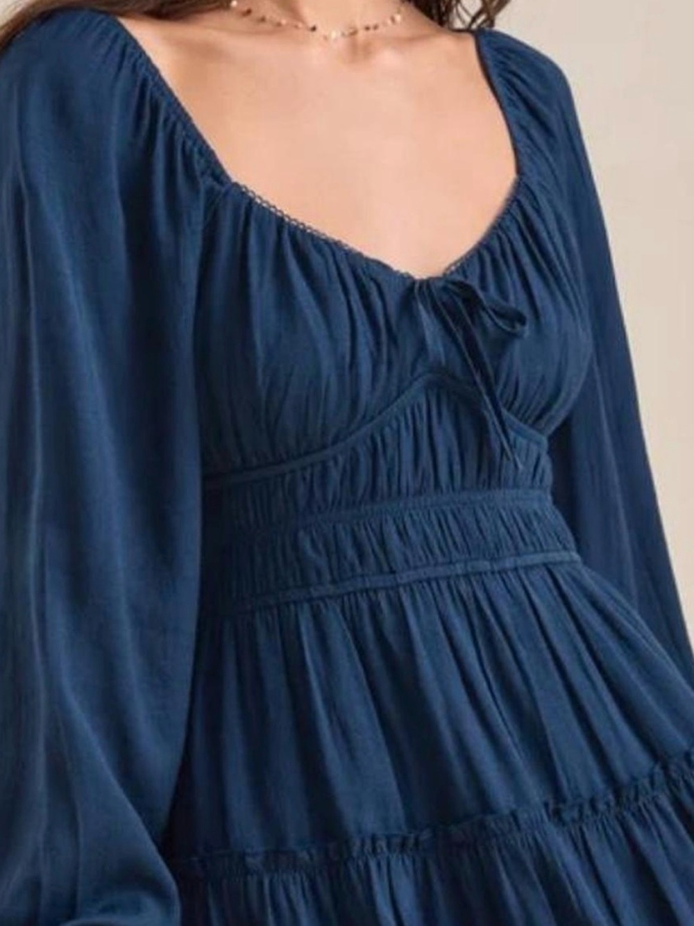 Altar'd State Deep Navy Square-Neck Dress